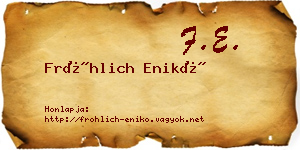 Fröhlich Enikő névjegykártya